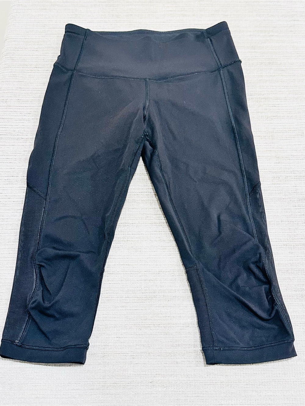 Lululemon Black Gear Up Crop Mesh Luxtreme Leggings Size 4